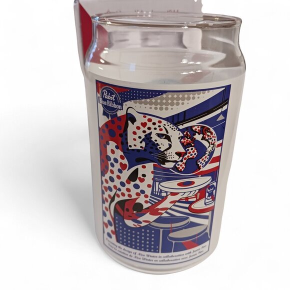 PBR ART Pabst Limited Edition Can Glass CHEETAH Nico Williams Collectible - Picture 9 of 14